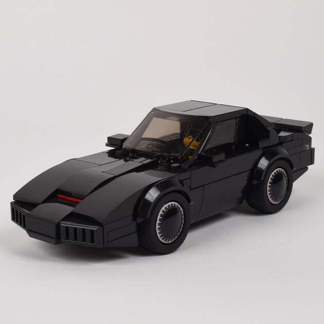 KITT - When I was young and following the TV show Knight Rider I tried to create a model of KITT but couldn’t get the model to work to my satisfaction so I put the project aside for many years until windshield element 18972 inspired me to retry.